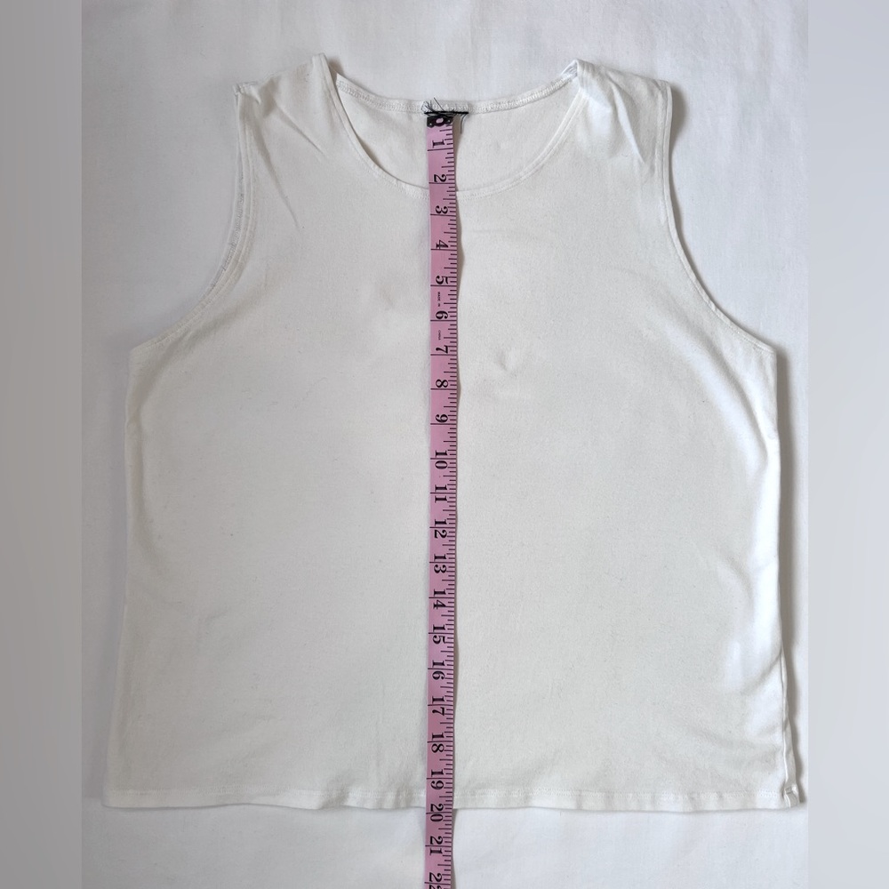 Eileen Fisher Women’s White Cotton Tank Top - Picture 6 of 8